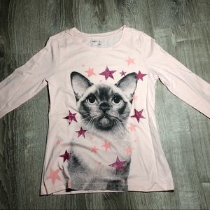 Long-sleeved cat shirt